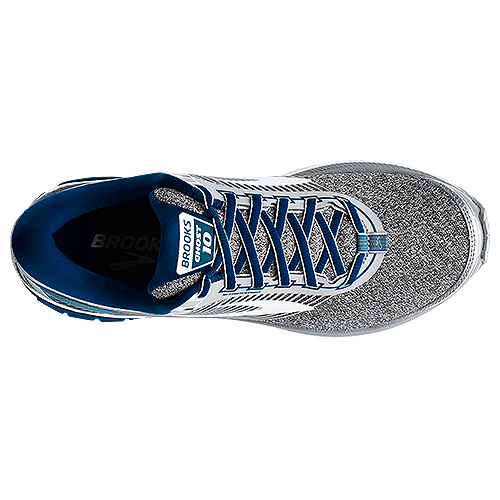 brooks ghost 10 silver blue white