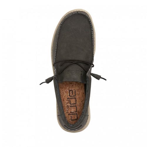 hey dude wally recycled leather carbon
