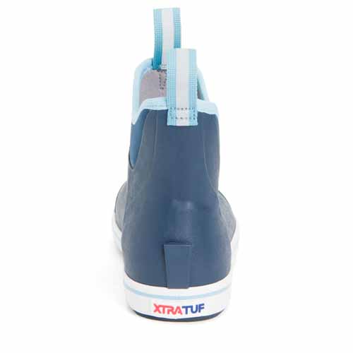 XTRATUF 6" ANKLE DECK BOOT NAVY BACK VIEW