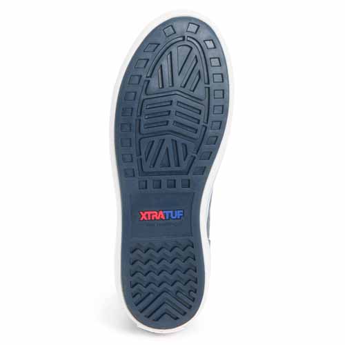 XTRATUF 6" ANKLE DECK BOOT NAVY BOTTOM VIEW