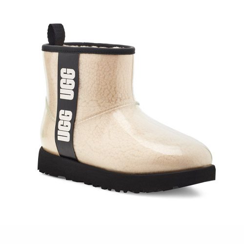 UGG CLEAR MINI NATURAL BLACK ANGLED