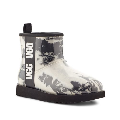 UGG CLASSIC CLEAR MINI MARBLE BLACK ANGLED